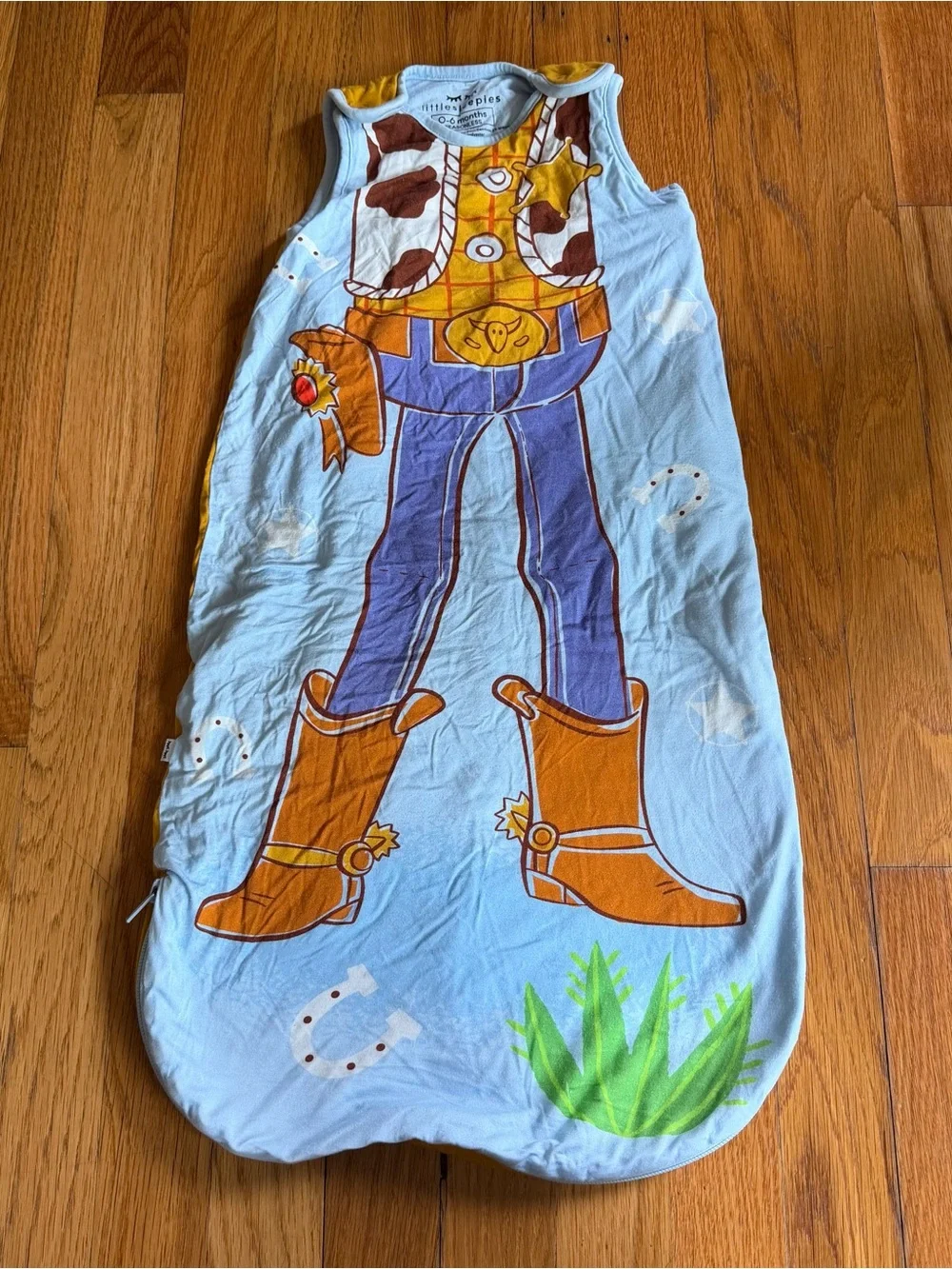 Little Sleepies Toy Story Cowboy Sleep Sack - Light Blue Woody Design - Picture 1 of 6